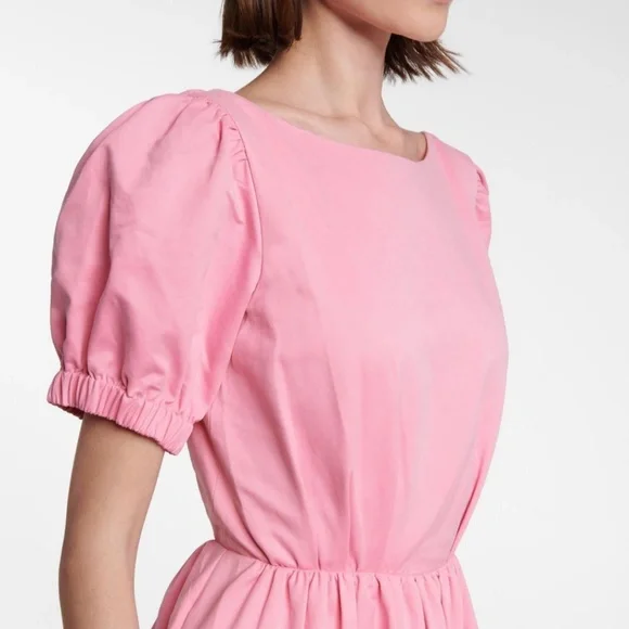 STAUD Alix Cotton-Blend Faille Maxi Dress - Baby Pink - Picture 4 of 5